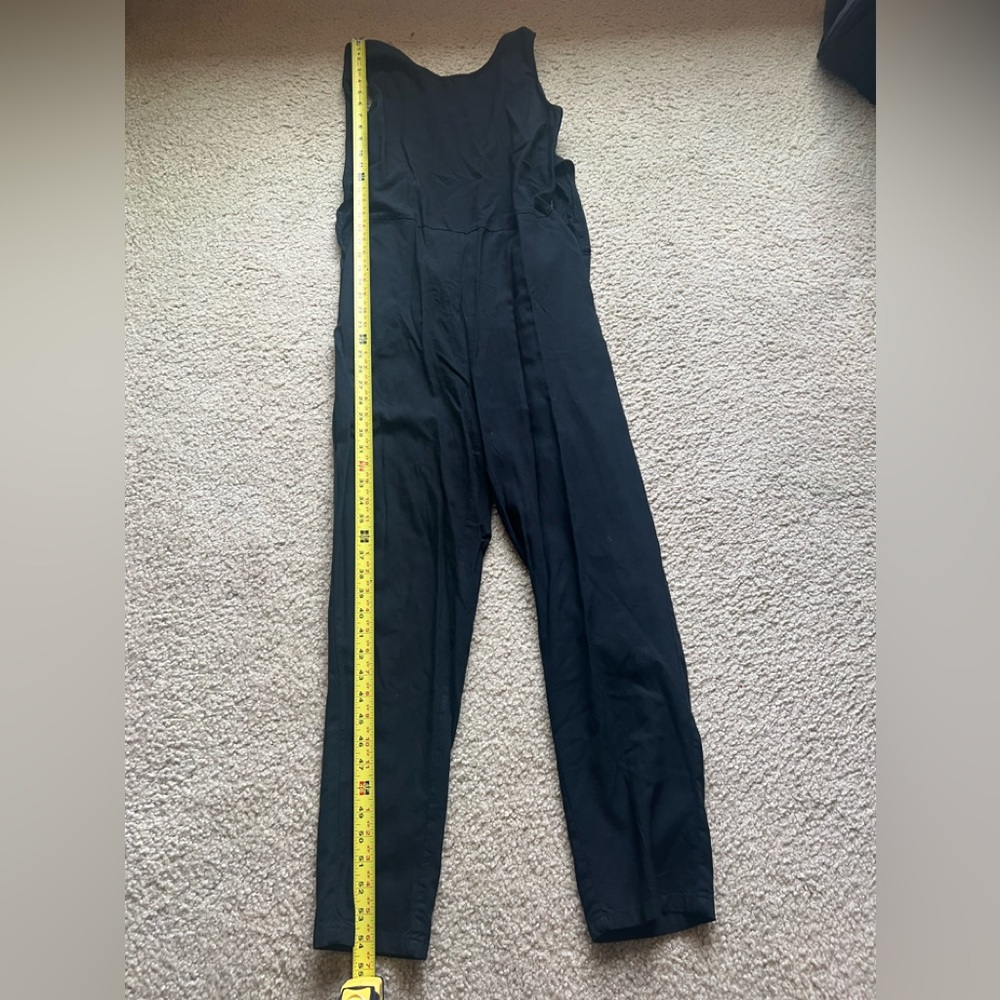 NWT: Marine Layer Eloise Belted Jumpsuit: Black - Picture 5 of 10